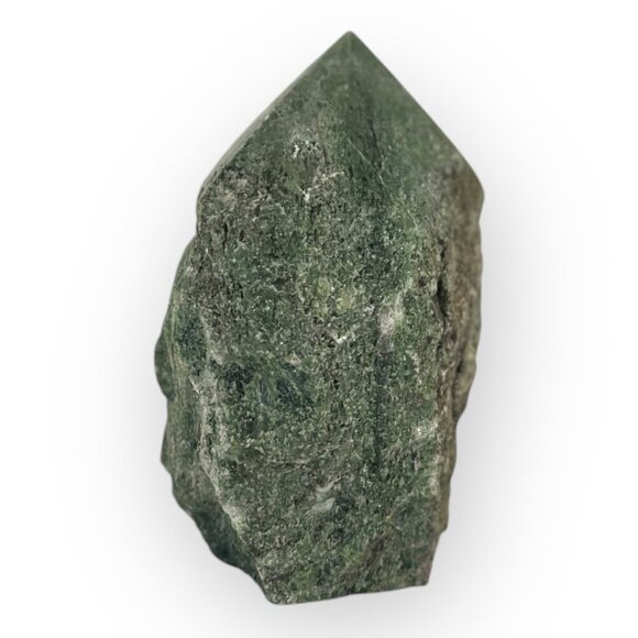 Jade Gemstone Rough Base Polished Generator Point Green Crystal Home Decor (Z) - Picture 7 of 16